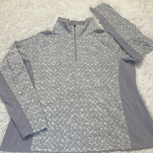 Columbia Gray Fleece Pullover WOMENS SIZE L  QUARTER ZIP